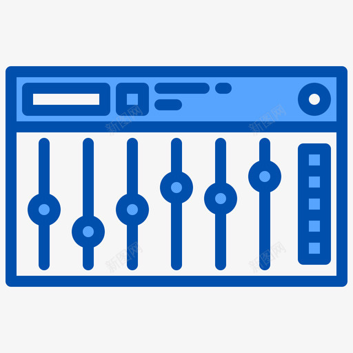 混音器媒体技术蓝色svg_新图网 https://ixintu.com 混音 媒体 技术 蓝色