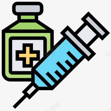 疫苗药剂学72线性颜色图标