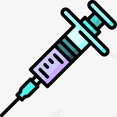 疫苗药物2线性颜色图标