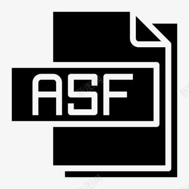 Asf文件文件格式实体图标