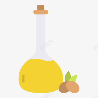 橄榄油营养25扁平图标