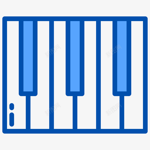 键盘音乐应用程序3蓝色svg_新图网 https://ixintu.com 键盘 音乐 应用程序 蓝色