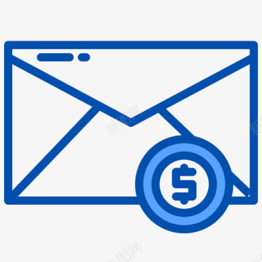 电子邮件搜索引擎优化在线营销12蓝色图标