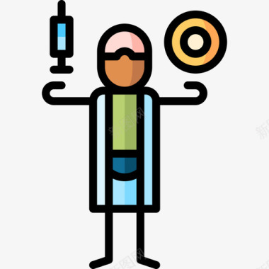 疫苗慈善93线性颜色图标