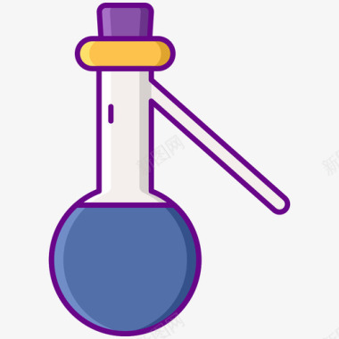 58号实验室线性颜色烧瓶图标