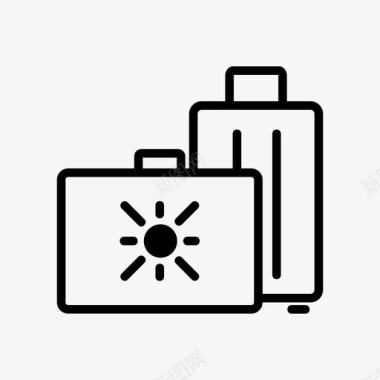 旅行箱行李工具和用具图标
