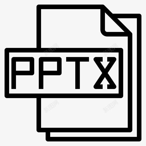 Pptx文件文件格式1线性svg_新图网 https://ixintu.com 文件 Pptx 格式 线性