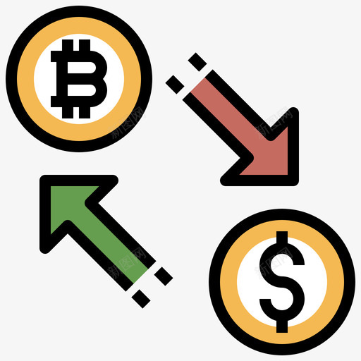 交易所区块链和金融科技线性颜色svg_新图网 https://ixintu.com 交易所 区块 金融 科技 线性 颜色