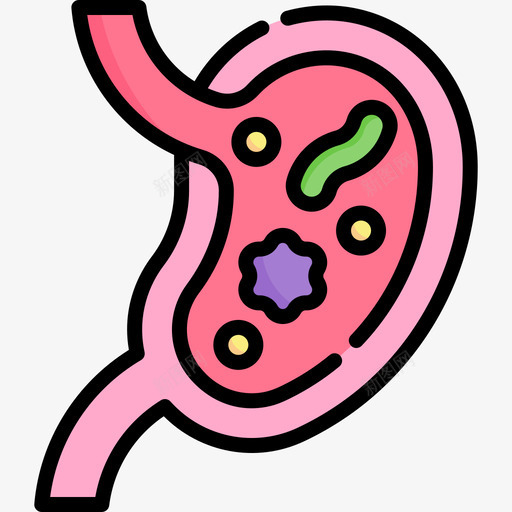 腹泻病毒传播9线状颜色svg_新图网 https://ixintu.com 腹泻 病毒 传播 线状 颜色