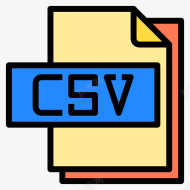 Csv文件文件格式4线性颜色图标