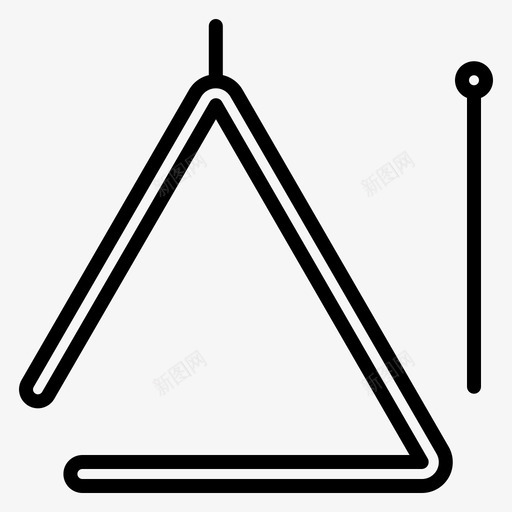三角形乐器16线状svg_新图网 https://ixintu.com 三角形 乐器 线状