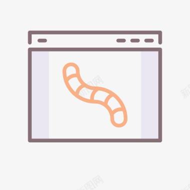 蠕虫网络安全36线状颜色图标