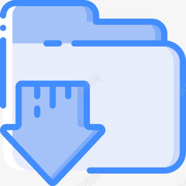 下载文件和文件夹操作4蓝色图标