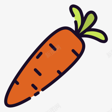 胡萝卜营养24原色图标