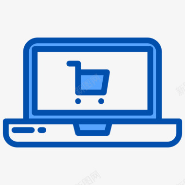 网上商店搜索引擎优化在线营销12蓝色图标