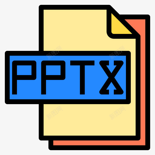 Pptx文件文件格式4线性颜色svg_新图网 https://ixintu.com 文件 Pptx 格式 线性 颜色