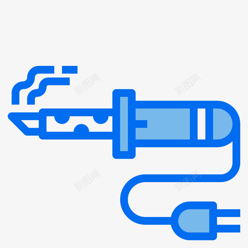 烙铁电子元件4蓝色svg_新图网 https://ixintu.com 烙铁 电子元件 蓝色