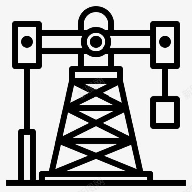 石油钻机建筑工业图标