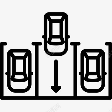 停车场3号驾驶员直线型图标