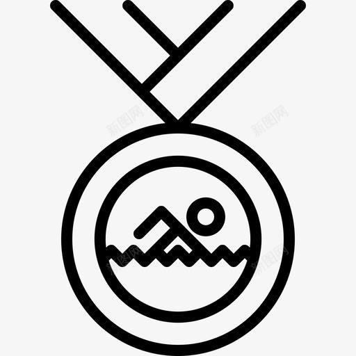 奖牌游泳运动员3直线型svg_新图网 https://ixintu.com 奖牌 游泳 运动员 直线 线型