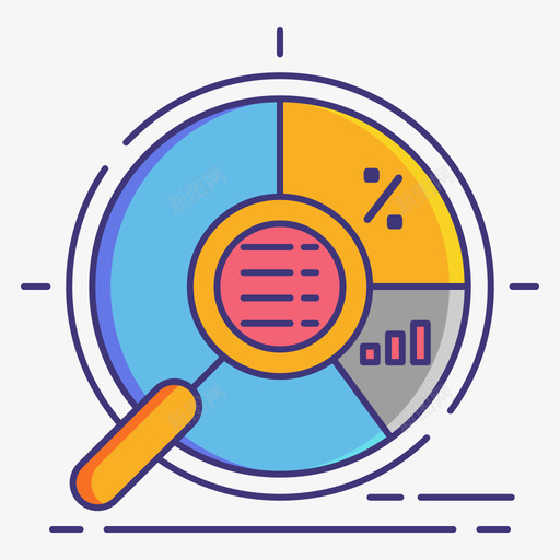 饼图媒体机构1线性颜色svg_新图网 https://ixintu.com 饼图 媒体 机构 线性 颜色
