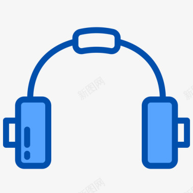 耳机音乐应用程序3蓝色图标