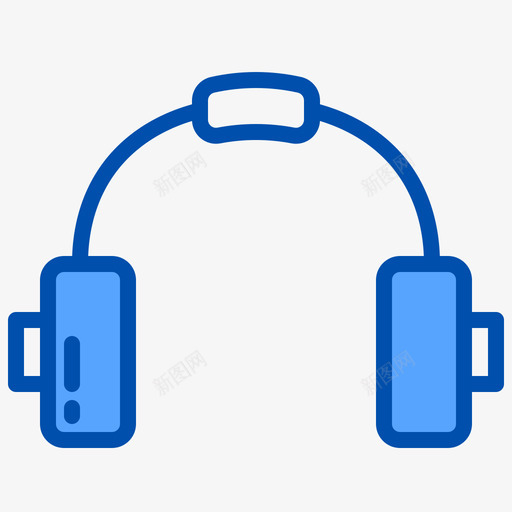 耳机音乐应用程序3蓝色svg_新图网 https://ixintu.com 耳机 音乐 应用程序 蓝色