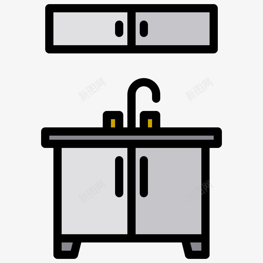 厨房家具59线性颜色svg_新图网 https://ixintu.com 厨房 家具 线性 颜色