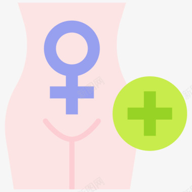性健康妇女节58平淡图标