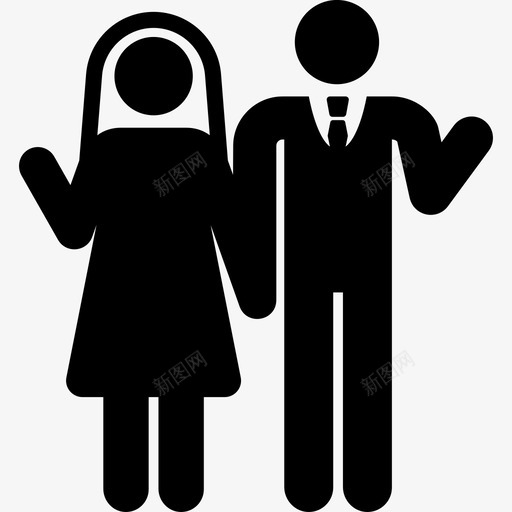 新婚夫妇婚礼254已填充svg_新图网 https://ixintu.com 新婚夫妇 婚礼 填充