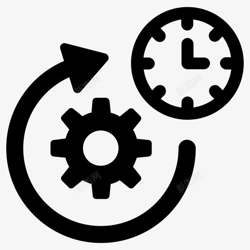 效率时间时间管理svg_新图网 https://ixintu.com 效率 时间 时间管理 时钟