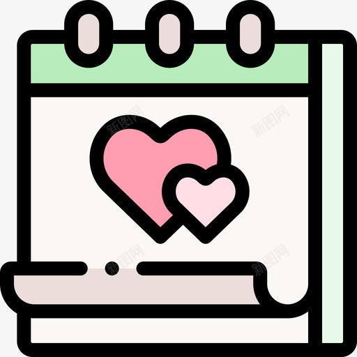 日期婚礼243线形颜色svg_新图网 https://ixintu.com 日期 婚礼 线形 颜色