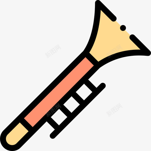 单簧管乐器44线性颜色svg_新图网 https://ixintu.com 单簧管 乐器 线性 颜色