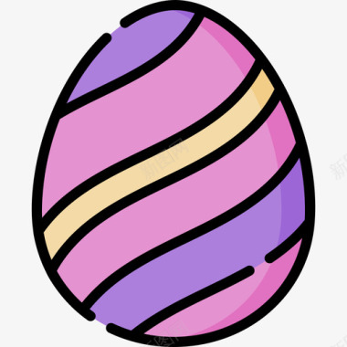 复活节彩蛋复活节42直系颜色图标