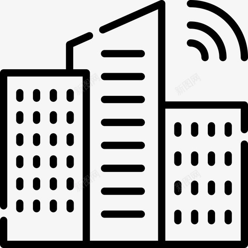智慧城市未来科技24线性svg_新图网 https://ixintu.com 智慧 城市 未来 科技 线性