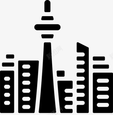 加拿大城市景观8填充图标