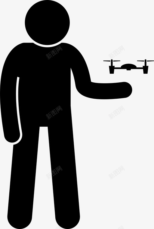 有小型无人机的人飞行迷你型svg_新图网 https://ixintu.com 小型 无人机 飞行 迷你型