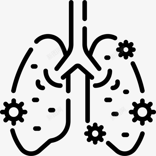 感染冠状病毒156线状svg_新图网 https://ixintu.com 感染 冠状 病毒 线状
