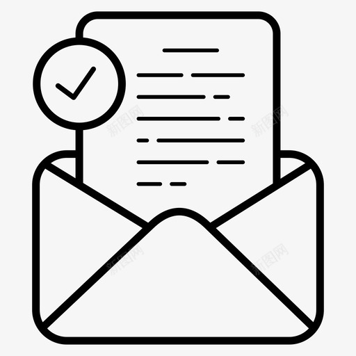 商务电子邮件信封信件svg_新图网 https://ixintu.com 商务 电子邮件 信封 信件 业务 线图 图标