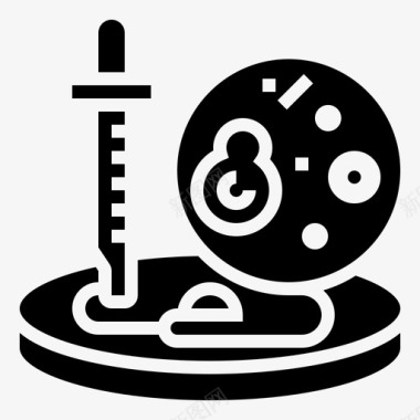 培养皿生物化学21字形图标