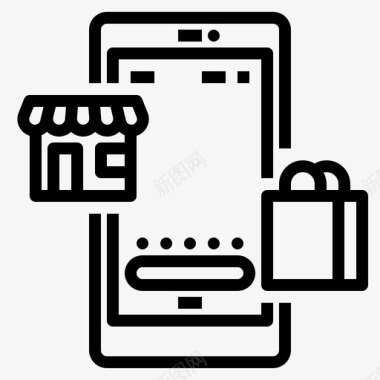 购物智能手机应用程序11概述图标