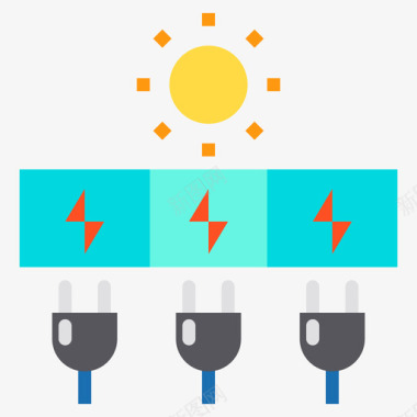 太阳能太阳能3平板图标