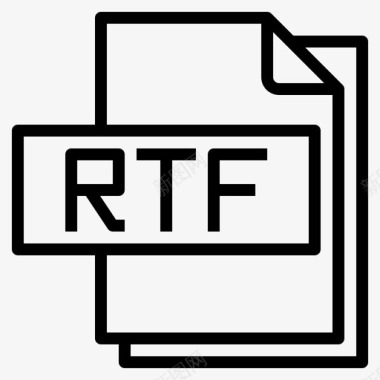 Rtf文件文件格式1线性图标
