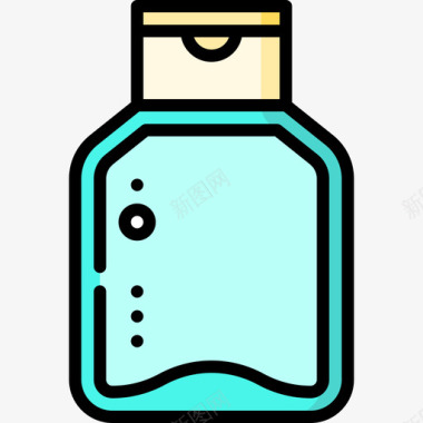 水醇凝胶药物2线性颜色图标