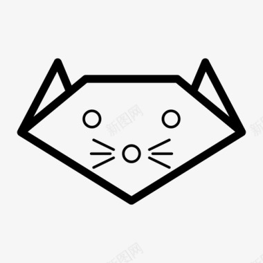 折纸猫动物小猫图标