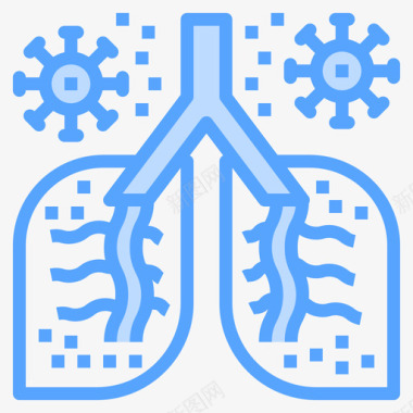 肺156病毒蓝色图标