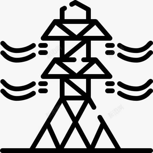 电塔能源和电力8线性svg_新图网 https://ixintu.com 电塔 能源 电力 线性