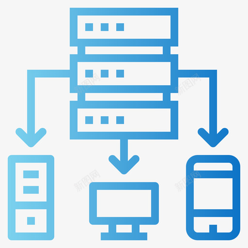 服务器数据传输4渐变svg_新图网 https://ixintu.com 服务器 数据传输 渐变