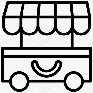 食品车食品市场食品服务图标