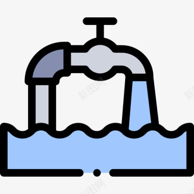供水公共服务19直系颜色图标